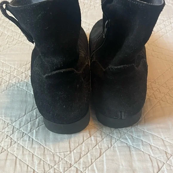 Birkenstock Womens Sarnia Black Suede Leather Ankle Boots Side Zip Pull On Sz 39 - Picture 3 of 9